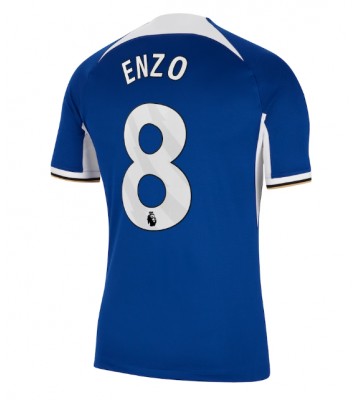 Chelsea Enzo Fernandez #8 Replika Hjemmebanetrøje 2023-24 Kortærmet
